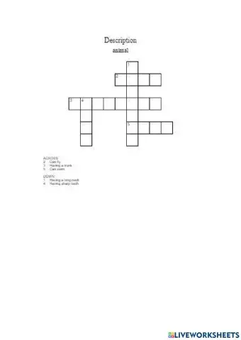 Description of animal