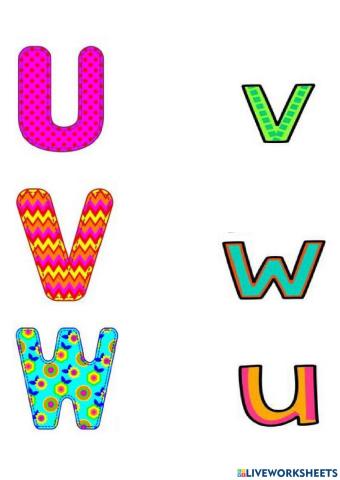 The alphabet U - V -W