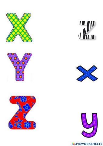 The alphabet  X - Y - Z