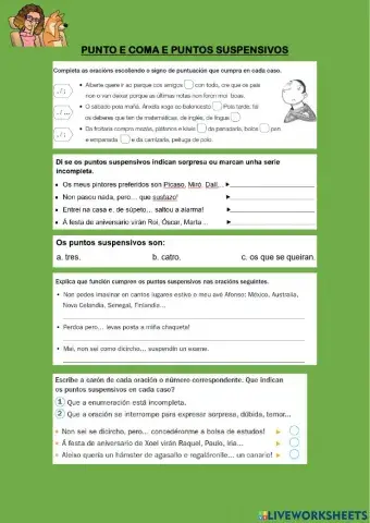 Punto e coma e puntos suspensivos