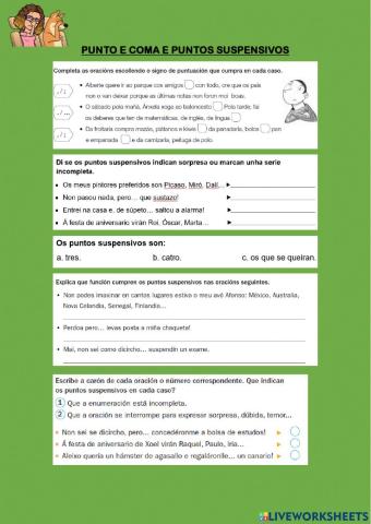 Punto e coma e puntos suspensivos