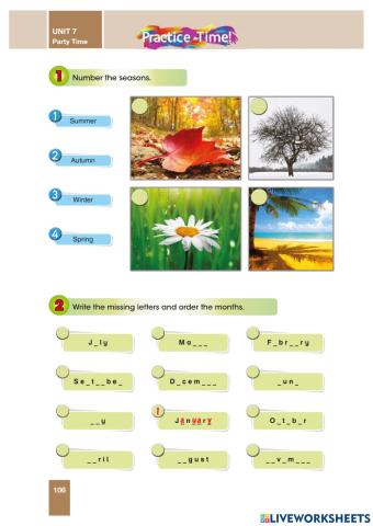 Happy English Seasons - Months