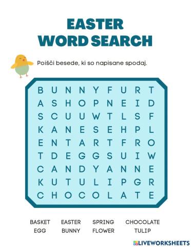 Easter word search