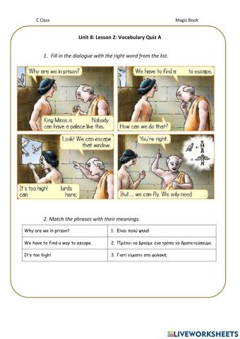 Magic Book-Unit8-Lesson2-QuizA