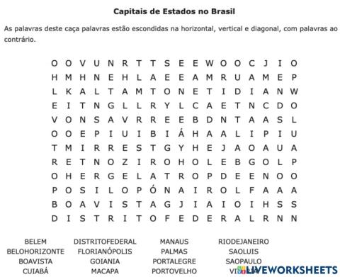 Capitais dos Estados Brasileiros