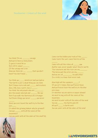 Colors of the wind - Pocahontas