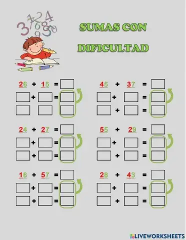 Sumas con dificultad