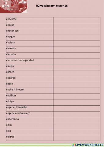 Vocabulario b2 -  page 16