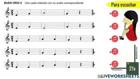 DICTADO MELÓDICO Bagatella 27a-2