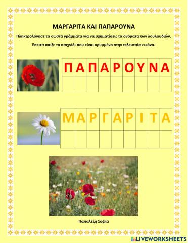 Παπαρούνα και μαργαρίτα