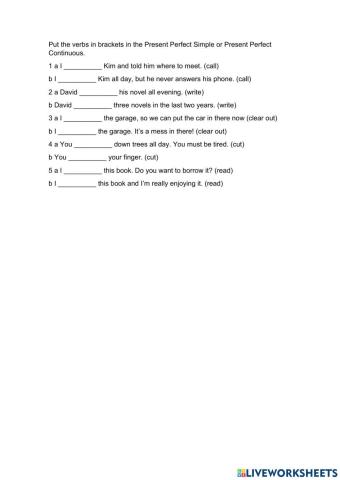 Present Perfect Simple and Continuous