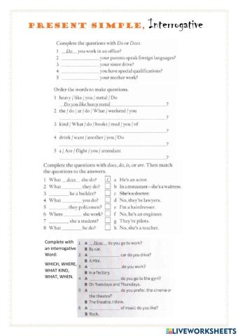 Present simple interrogative