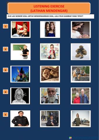 Listening exercise grade 1