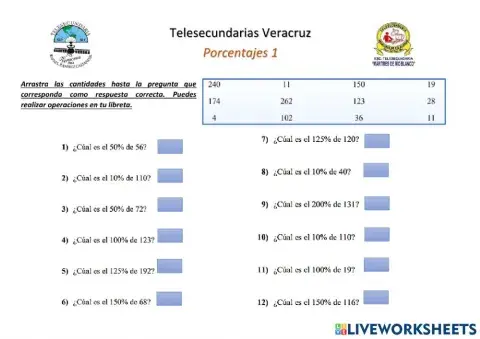Hoja 2 de porcentajes