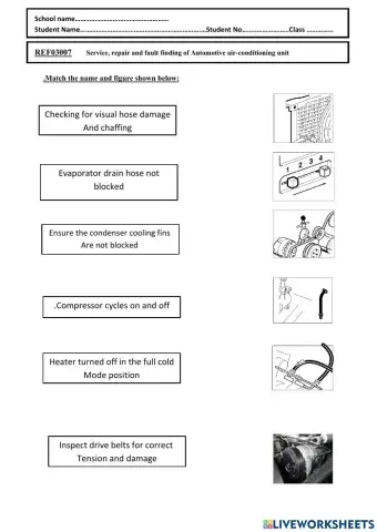 Fault automotive air conditioner