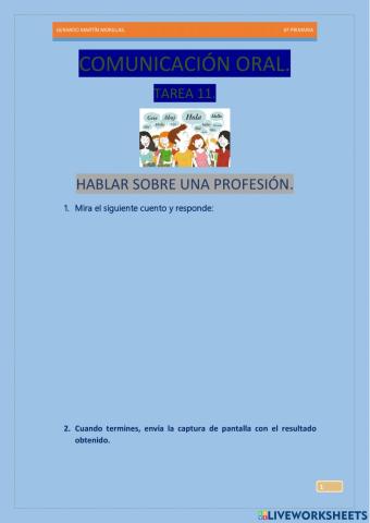Comunicación oral. Tarea 11.