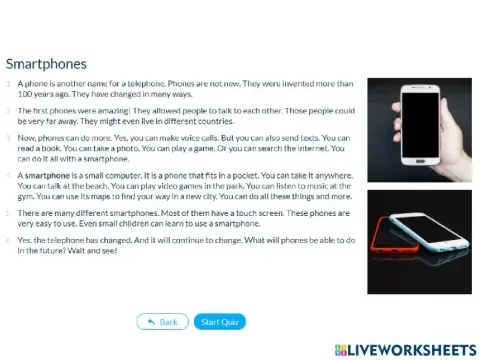 Diagnostic Test: Reading Comprehension -2 (Via Liveworksheets)