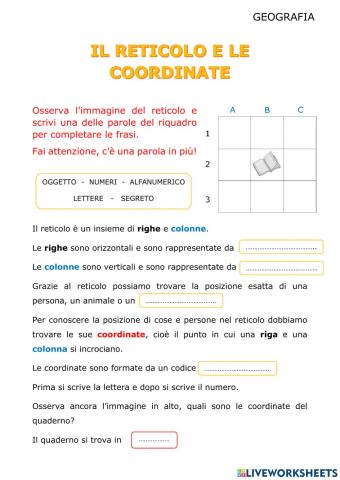 Il reticolo e le coordinate