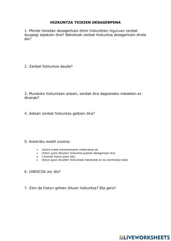 Hizkuntza gutxituen desagerpena