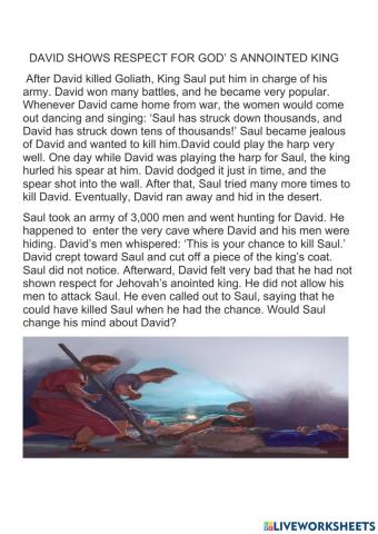 David Shows Respect to King Saul