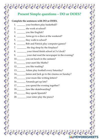 Present Simple - do or does