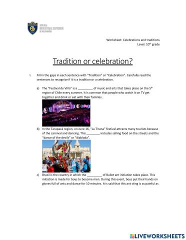 Celebrations & traditions