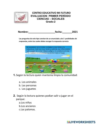 Evaluacion de cienicas sociales