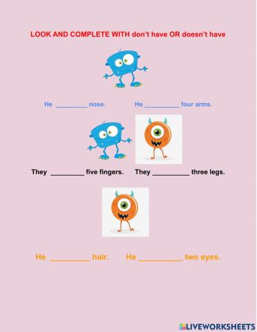 Don't have doesn't have