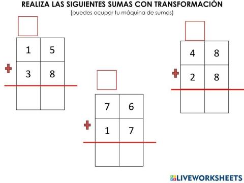 Sumas con transformación