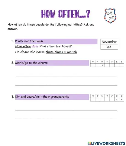 How often + frequency