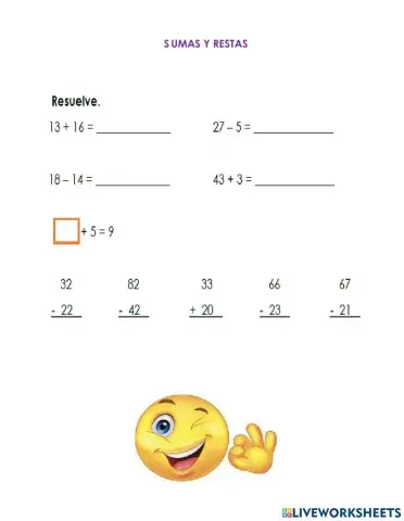 Sumas y restas