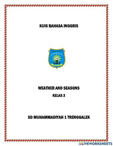 Kuis Weathers and Seasons