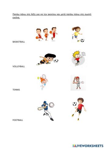 Sports vocabulary