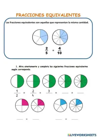 Fracciones equivalentes