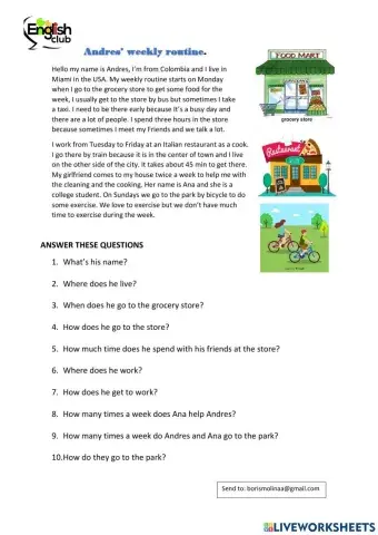 Simple present story