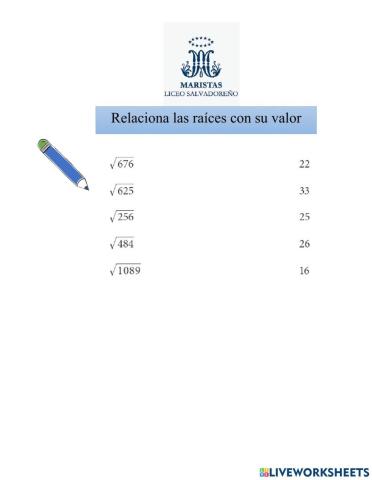 Raíces cuadradas exactas