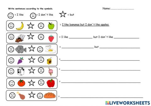 Food likes and dislikes