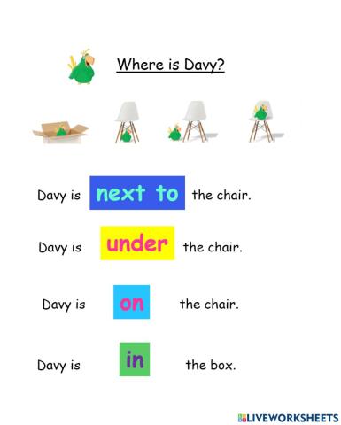 Where is Davy? Drag and drop