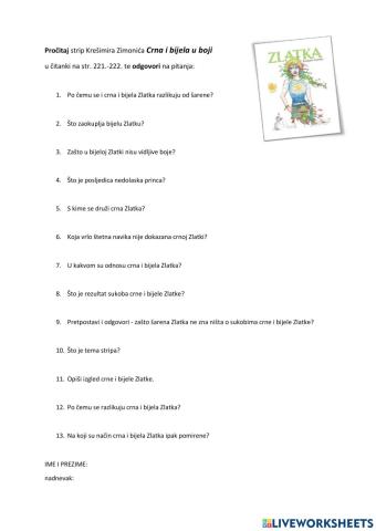 Krešimir Zimonić, Crna i bijela u boji