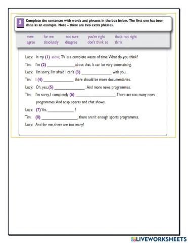 Conversation about TV programmes