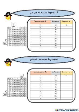 Numeración abn 1º primaria ficha 78
