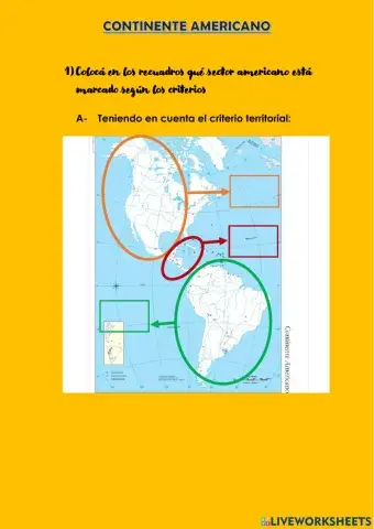 División continente americano