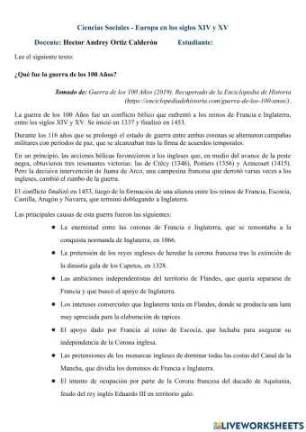 Europa en los siglos XIV y XV