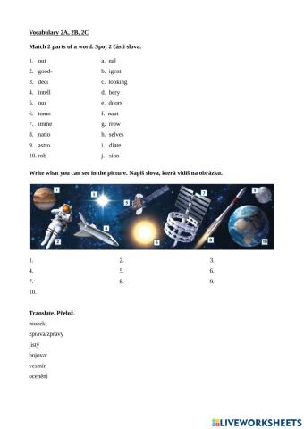 Project 3 2A, 2B, 2C vocabulary