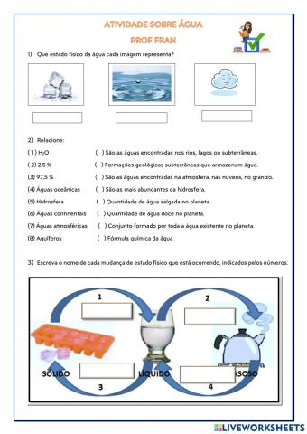 ATIVIDADE SOBRE ÁGUA