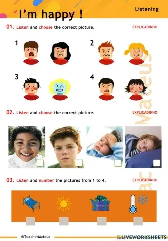 PRESENT SIMPLE - LISTENING - Feelings - A1 - 01