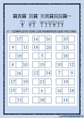 Completando a partir de un numero