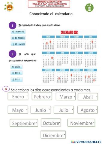 El calendario