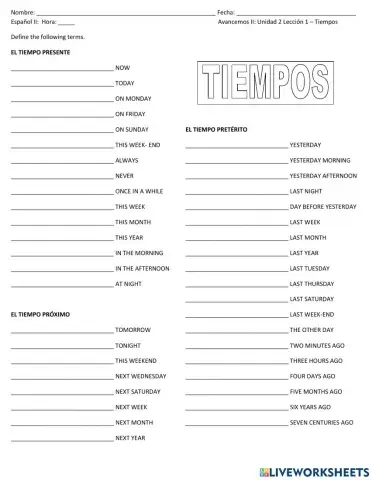 Tiempos