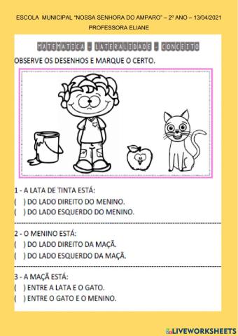 Orientação direita esquerda